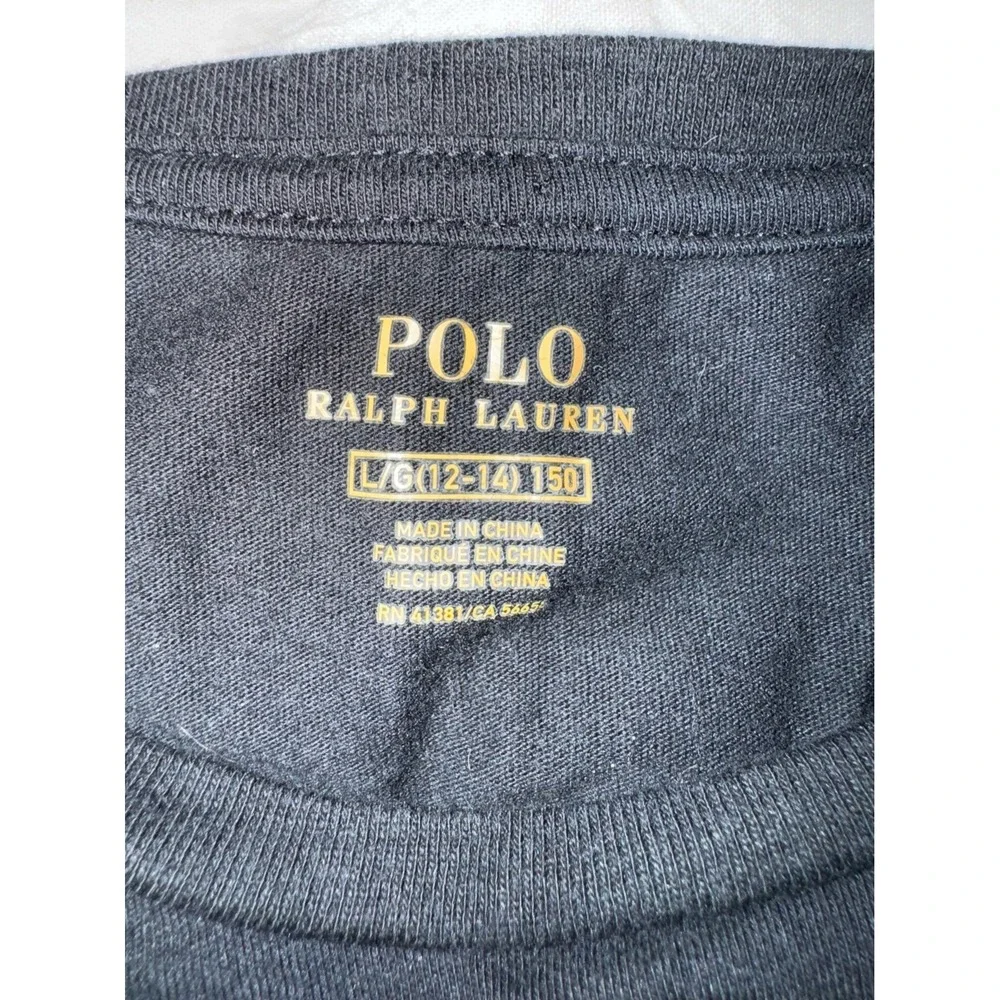 Ralph Lauren polo bear‎ cocoa suit scarf long sleeve black boys size large